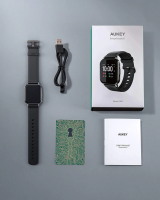 AUKEY LS02 Smartwatch Fitness Tracker 12 Activity Modes IPX6 Waterproof Black