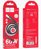 Type - C / HOCO U110 Type-C to Type-C 60W charging data cable Black