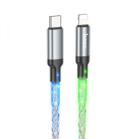 Lightning / HOCO U112 Shine PD charging data cable for Lightning Gray