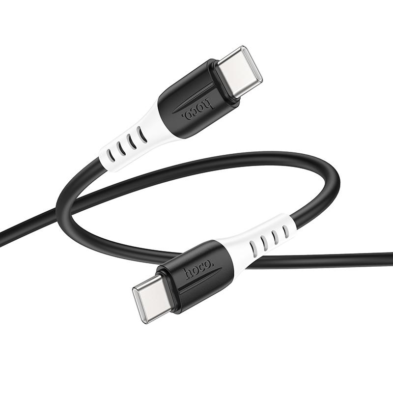 Type - C / HOCO X82 Type-C to Type-C 60W silicone charging data cable Black