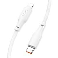 Lightning / Hoco X93 Force PD20W charging data cable Type-C to Lightning cable (1m) White