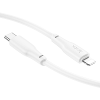 Lightning / Hoco X93 Force PD20W charging data cable Type-C to Lightning cable (1m) White