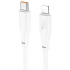 Lightning / Hoco X93 Force PD20W charging data cable Type-C to Lightning cable (2m) White