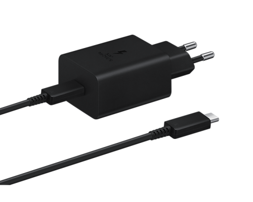 Type- C / Samsung 45W Compact Power Adapter (with C to C Cable) Black (EP-T4510XBEGRU)